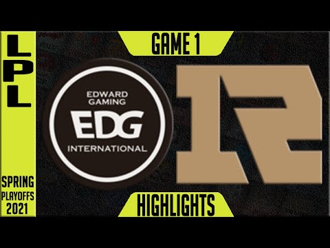 EDG vs RNG Highlights Game 1 | LPL Playoffs Semi Final Spring 2021 | Edward Gaming vs Royal G1