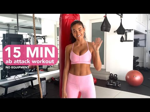 KELLY GALE 15 MIN AB ATTACK WORKOUT || NO EQUIPMENT thumnail
