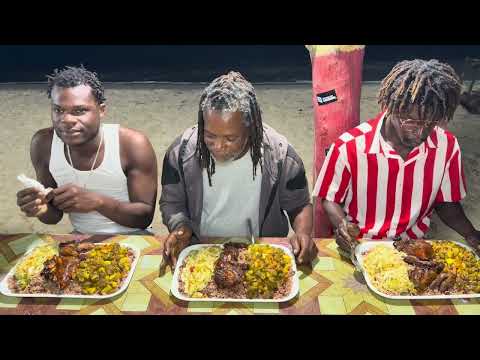 Breadfruit man vs big champs & scotch bonnet - curry goat jerk chicken rice&peas