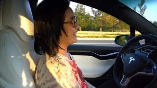 Tesla Autopilot - My Wife's Reaction To Using It for The First Time
