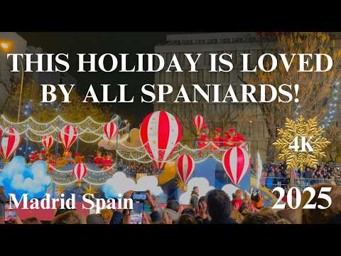 Walking Tour Madrid 2025. Three Kings Parade. Magical Reyes Magos Celebration in Spain! #walkingtour