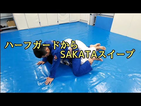 柔術テクニック　ハーフガードからSAKATAスイープ