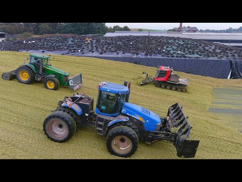 Mais 2023 : Gut Hohen Luckow | John Deere | New Holland 430 | Maisernte | big trailer | Snowcat | 4K