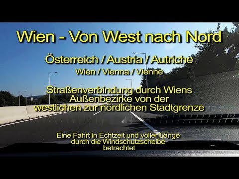Wien von West nach Nord – Straßenverbindung durch westliche Bezirke - Real time