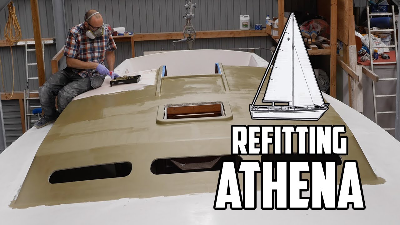 Sail Life - Painting the deck of my sailboat video 1 of 2 - DIY sailboat restoration