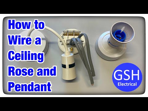 How to Wire up a Ceiling Rose Pendant - Wire Up & Connections Explained Using the 3 Plate Method