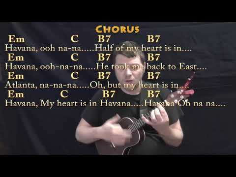 Havana (Camila Cabello) Ukulele Cover Lesson in Em with Chords/Lyrics - Em C B7