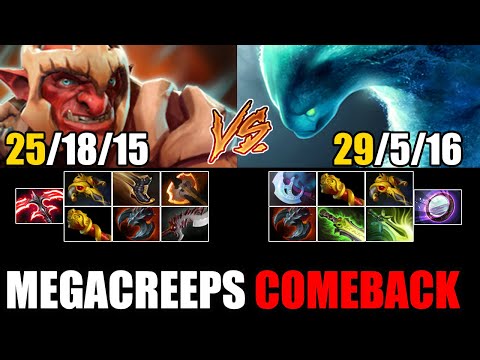 Troll Warlord VS Pro Morphling Most Epic Mega Creeps Comeback - 7.24b Dota 2