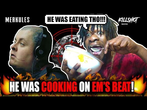 He Ate Eminem's Beat! | Merkules - ''Killshot Freestyle'' #FreeSmoke (REACTION!