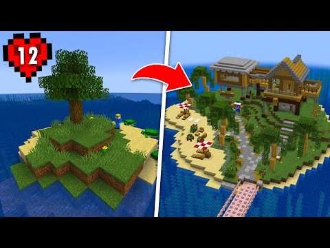 Unbelievable! I built a heavenly island on Minecraft Hardcore!