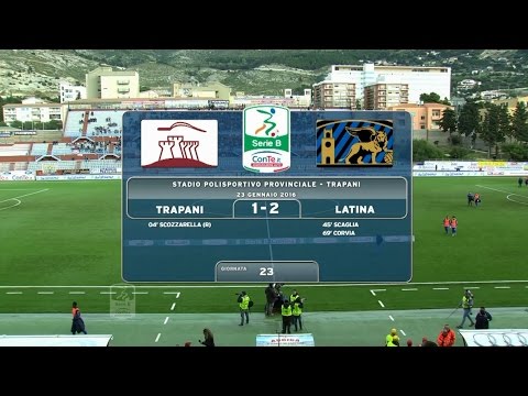 Highlights Trapani-Latina 1-2, 23^ giornata SerieB 23.01.16 ©TrapaniCalcio.it