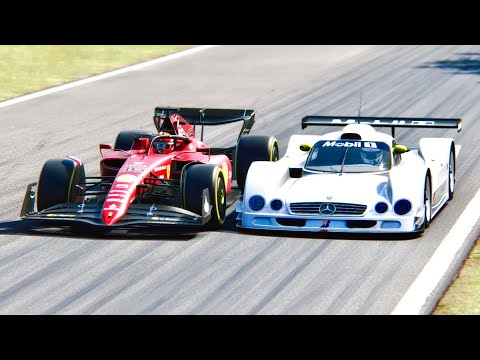 Ferrari F1 2022 F1-75 vs Mercedes-Benz CLR LM at Monza