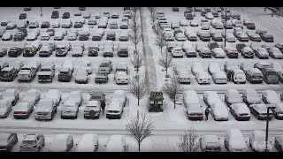 The University at Buffalo facilities team clears snow from many areas of campus.