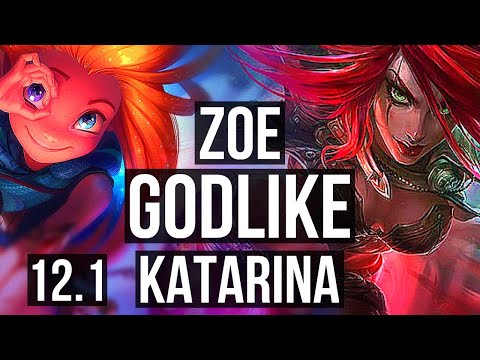 ZOE vs KATA (MID) | Rank 5 Zoe, 1.7M mastery, 11/2/4, Godlike | BR Grandmaster | 12.1