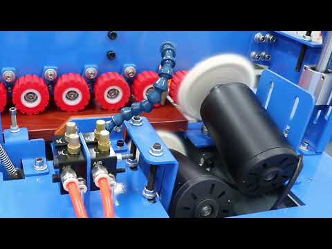 MY07 MAX automatic edge bander with radius edge trimming and scrapping installation