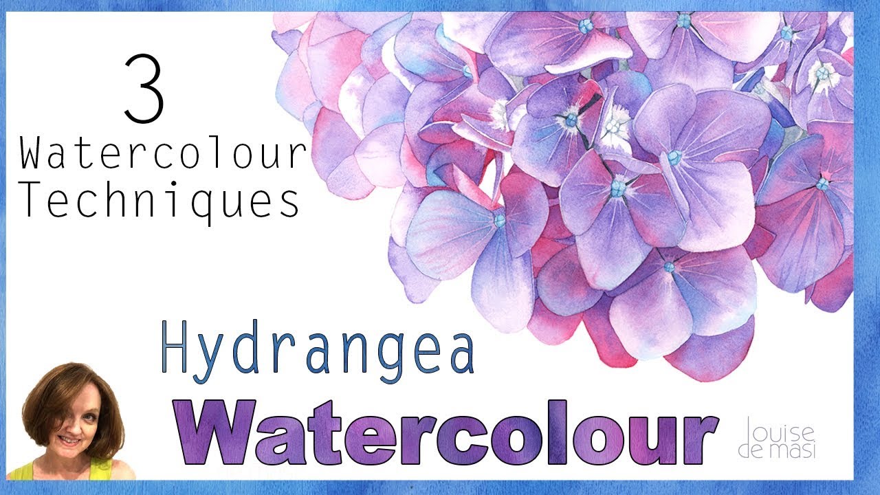 3 of my Favourite Watercolour Techniques // Realistic Watercolour Hydrangea