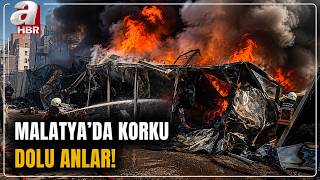 Malatya'da İşçilerin Kaldığı Konteynerlerde Yangın | A Haber