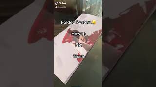 How to fix creases on folded posters