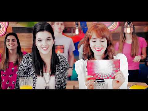 Official 2016 Soy Luna trailer frame with Luna skating toward the Jam & Roller sign