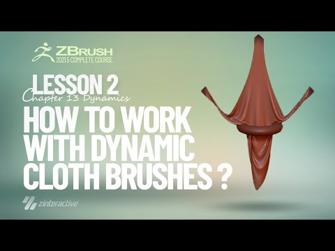 How to Work with Dynamic Cloth Brushes in Zbrush? | Lesson 2 | Chapter13 | Zbrush 2021.5 Full Course