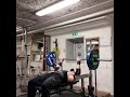 160kg bench press 3 reps easy with close grip and legs up