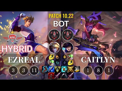 APK HyBrid Ezreal vs Caitlyn Bot - KR Patch 10.22