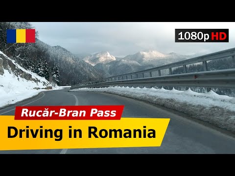 🔴 Romania • Driving the historic Rucăr-Bran Pass 【Winter Scenary】 Pasul/Culoarul Rucăr-Bran • DN73