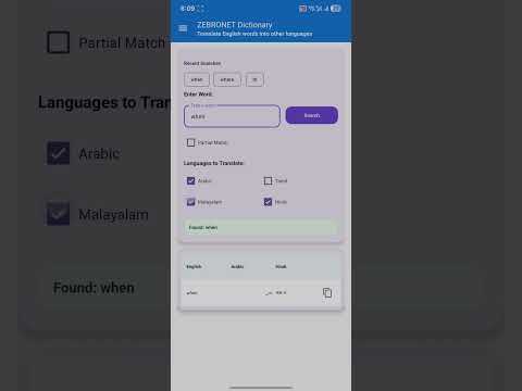 ZEBRONET Dictionary