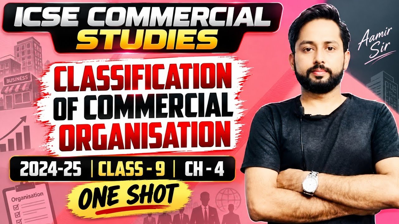 Classification of Commercial Organisation | ICSE Commercial Studies Class 9 |