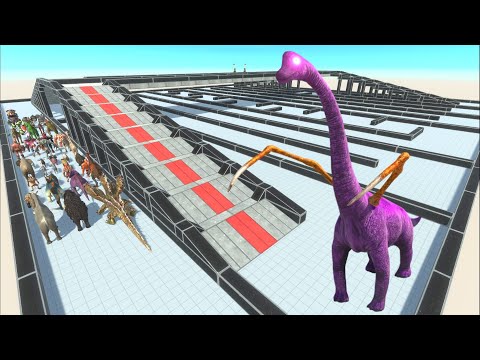 ESCAPE FROM ALIEN BRACHIOSAURUS #4 - Animal Revolt Battle Simulator