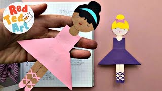 Ballerina Corner Bookmark Design - Easy Paper Ballerina Bookmark