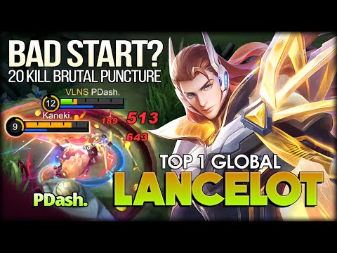 Unstoppable Puncture! 20 Kill No Mercy. PDash. Top 1 Global Lancelot - Mobile Legends: Bang Bang