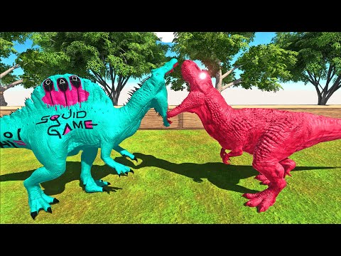 SQUID GAME SPINOSAURUS DEATH RUN - Animal Revolt Battle Simulator ARBS