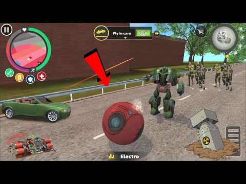 Rope Hero Vice Town (Transformer Ball Fight Giant Police Car Robot) Car Robot Kick Ball Robot - HD