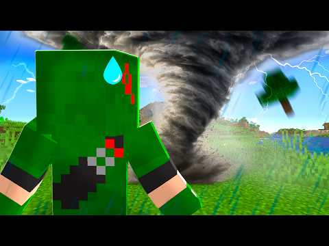 SURVIVING THE 100% REALISTIC TORNADO IN MINECRAFT!