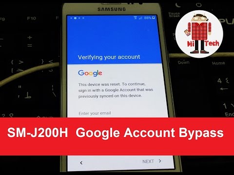 (100% work) Bypass Google Account on Samsung Galaxy J2 SM-J200H  ( FRP Bypass )