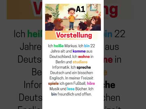 Deutsch A1: Meine Vorstellung – kurz &amp; klar | A1 Vorstellung auf Deutsch | A1 Level | #deutschlernen