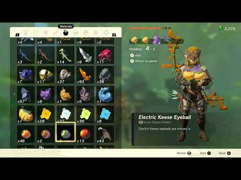 Tears of the Kingdom. How to make 30 minute, Level 3 minute Glow and Sticky Meal/Elixir