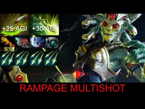 Swift Blink MEDUSA Multishot Arrow Rampage 1v5 With Max Agility 7.28 DotA 2
