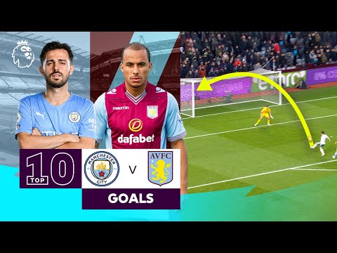 10 MAGICAL Man City vs Aston Villa Goals | Premier League | Silva & Agbonlahor