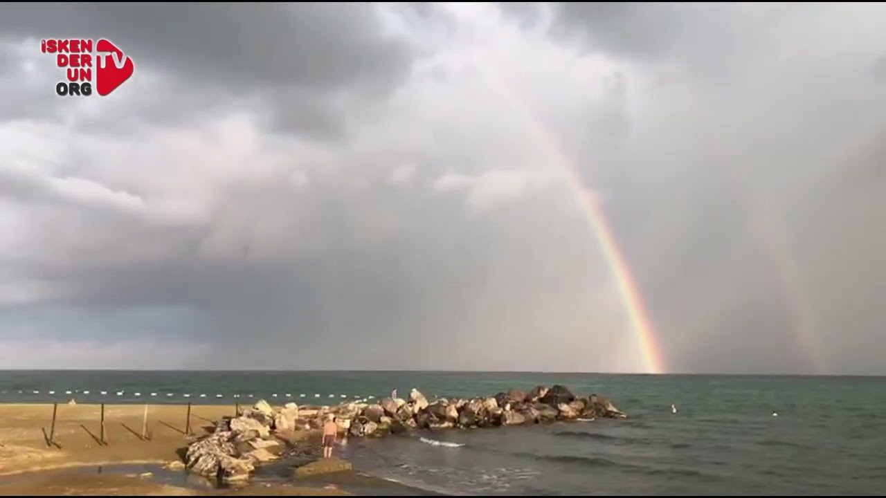 İskenderun Körfezi’nde Gökkuşağı Manzarası Mest Etti
