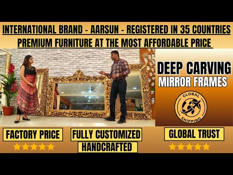 YT909 Heavy Carving Furniture | Carving Furniture | Deep Carving Mirror Frame Video
