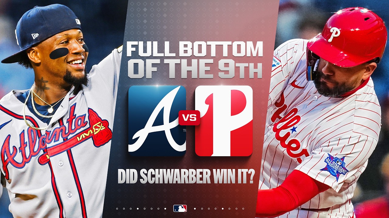 FULL 9th INNING: Braves get into trouble while trying to sweep Phillies ON THE ROAD | MLB Highlights
