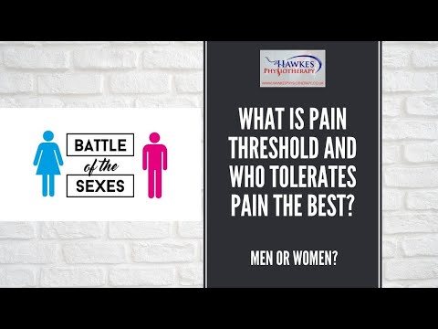 What is pain threshold and who tolerates pain the best? Men or women?
