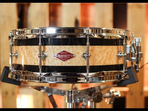 Craviotto 5x14 Private Reserve Birdseye Maple Black/Clear Lacquer Snare Drum image 9