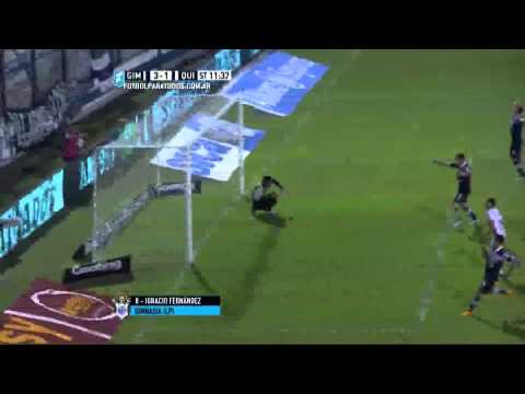 Gol I. Fernández.  Gimnasia 3 - Quilmes 1. Fecha 13. 2015. FPT