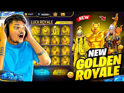 FREE FIRE NEW 24K GOLDEN ROYALE  GOLDEN BUNDLES 😍 I GOT IN 1 SPIN -GARENA FREE FIRE