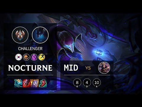 Nocturne Mid vs LeBlanc - KR Challenger Patch 11.5