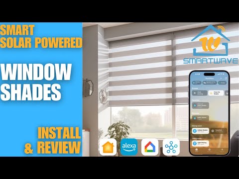 SmartWave Motorized SOLAR POWERED Smart Shade Install and Review