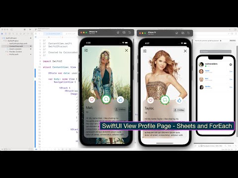 SwiftUI View Profile Page - Sheets and ForEach